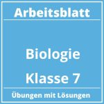 Arbeitsblatt Biologie Klasse 7