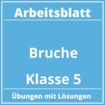 Arbeitsblatt Brüche Klasse 5