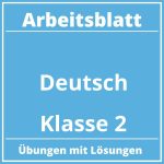 Arbeitsblatt Deutsch Klasse 2