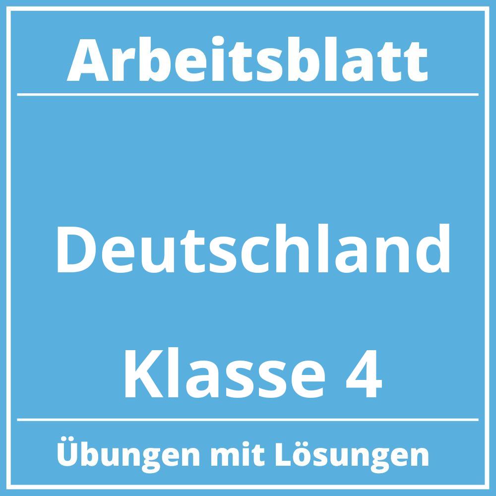 Arbeitsblatt Deutschland Klasse 4