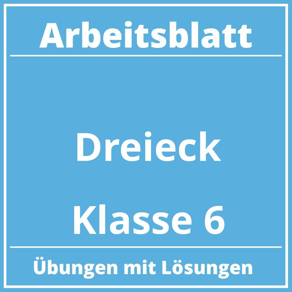 Arbeitsblatt Dreieck Klasse 6