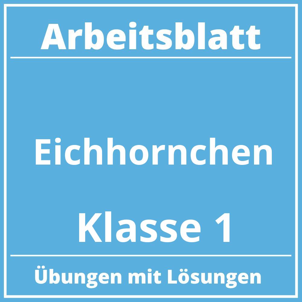 Arbeitsblatt Eichhörnchen Klasse 1