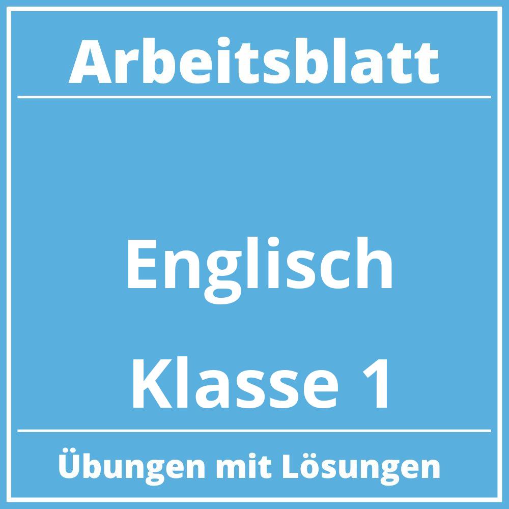 Englisch Arbeitsblatt Klasse 1