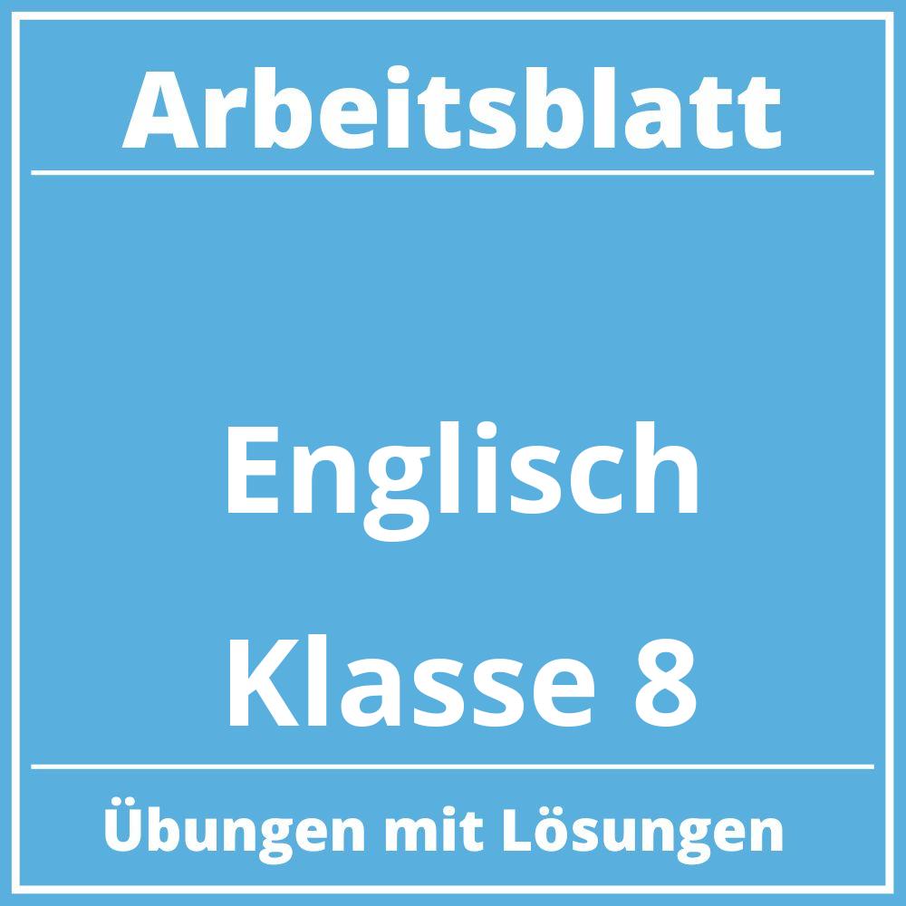 Arbeitsblatt Englisch Klasse 8