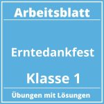 Erntedankfest Arbeitsblatt Klasse 1