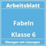 Arbeitsblatt Fabeln Klasse 6