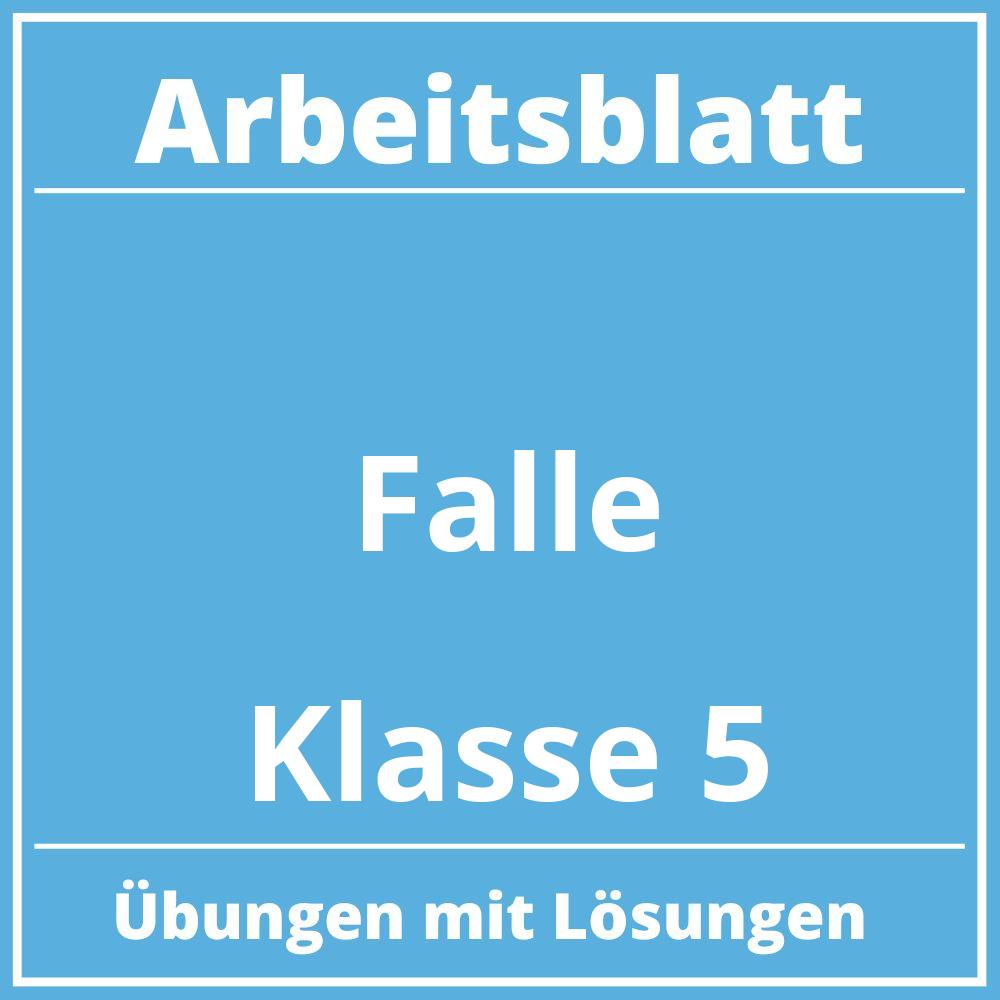 Arbeitsblatt 4 Fälle Klasse 5