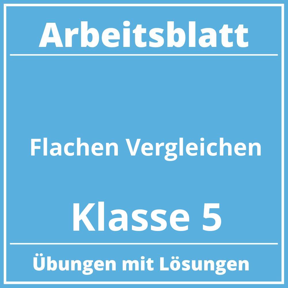 Flächen Vergleichen Arbeitsblatt Klasse 5