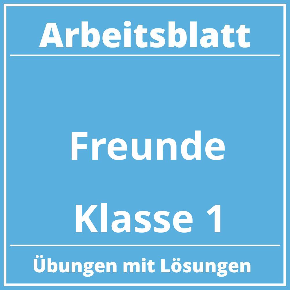 Arbeitsblatt Freunde Klasse 1