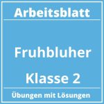 Arbeitsblatt Frühblüher Klasse 2