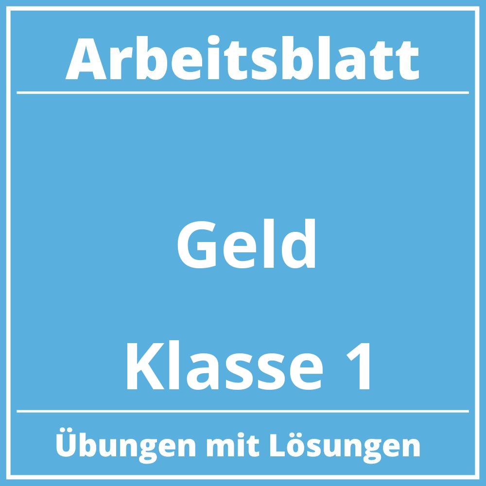 Arbeitsblatt Geld Klasse 1