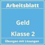 Arbeitsblatt Geld Klasse 2