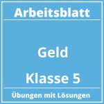 Arbeitsblatt Geld Klasse 5