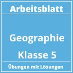 Arbeitsblatt Geographie Klasse 5