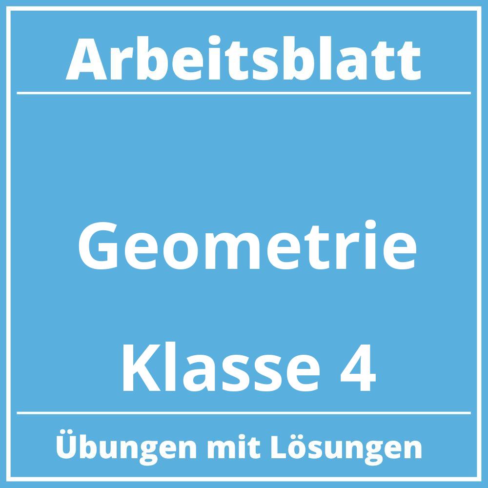 Arbeitsblatt Geometrie Klasse 4