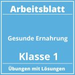 Arbeitsblatt Gesunde Ernährung Klasse 1