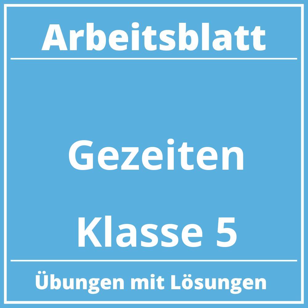 Arbeitsblatt Gezeiten Klasse 5