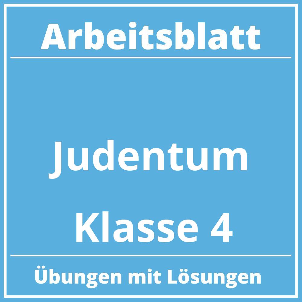 Judentum Arbeitsblatt Klasse 4