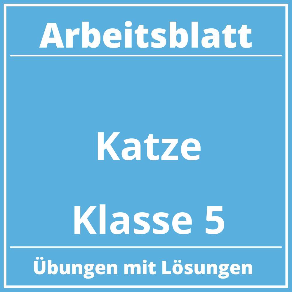 Arbeitsblatt Katze Klasse 5