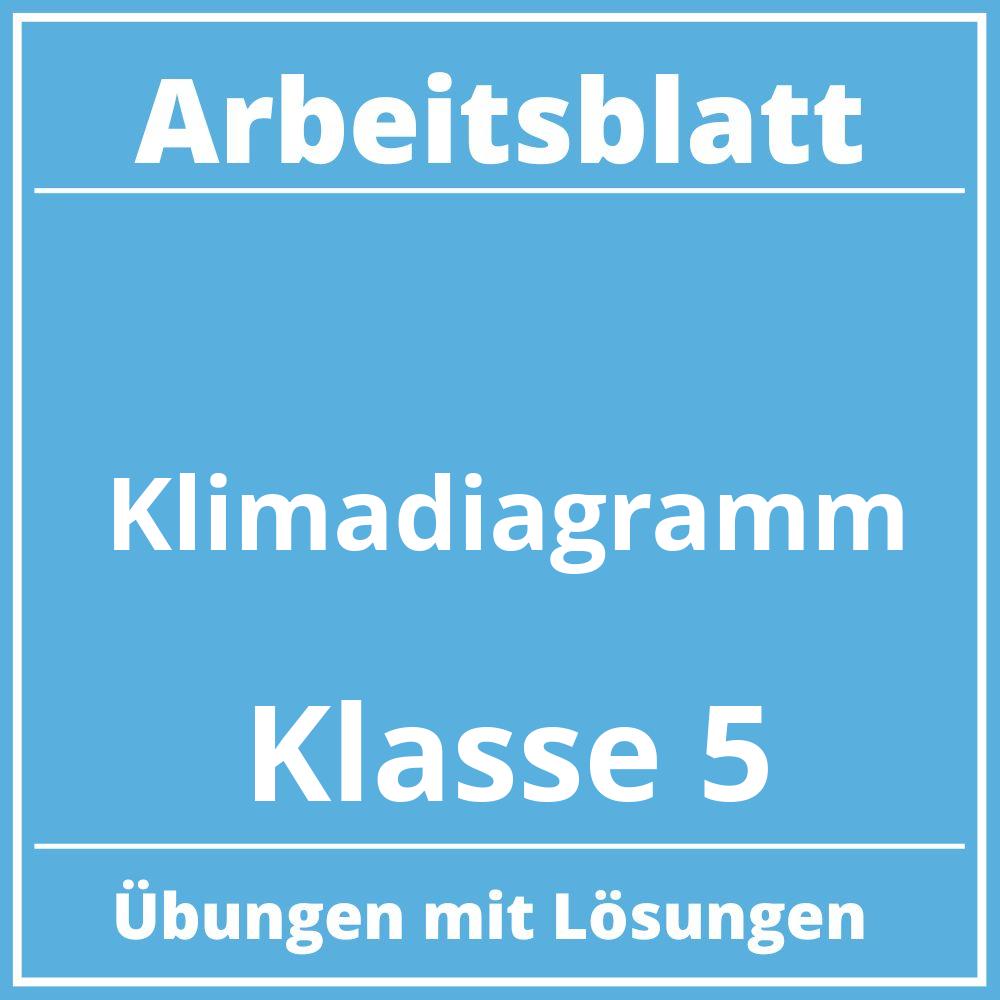 Klimadiagramm Arbeitsblatt Klasse 5