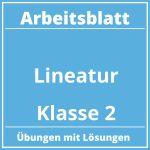 Arbeitsblatt Lineatur Klasse 2