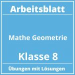 Mathe Arbeitsblatt Geometrie Klasse 8