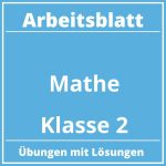 Arbeitsblatt Mathe Klasse 2