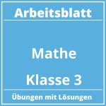 Arbeitsblatt Mathe Klasse 3