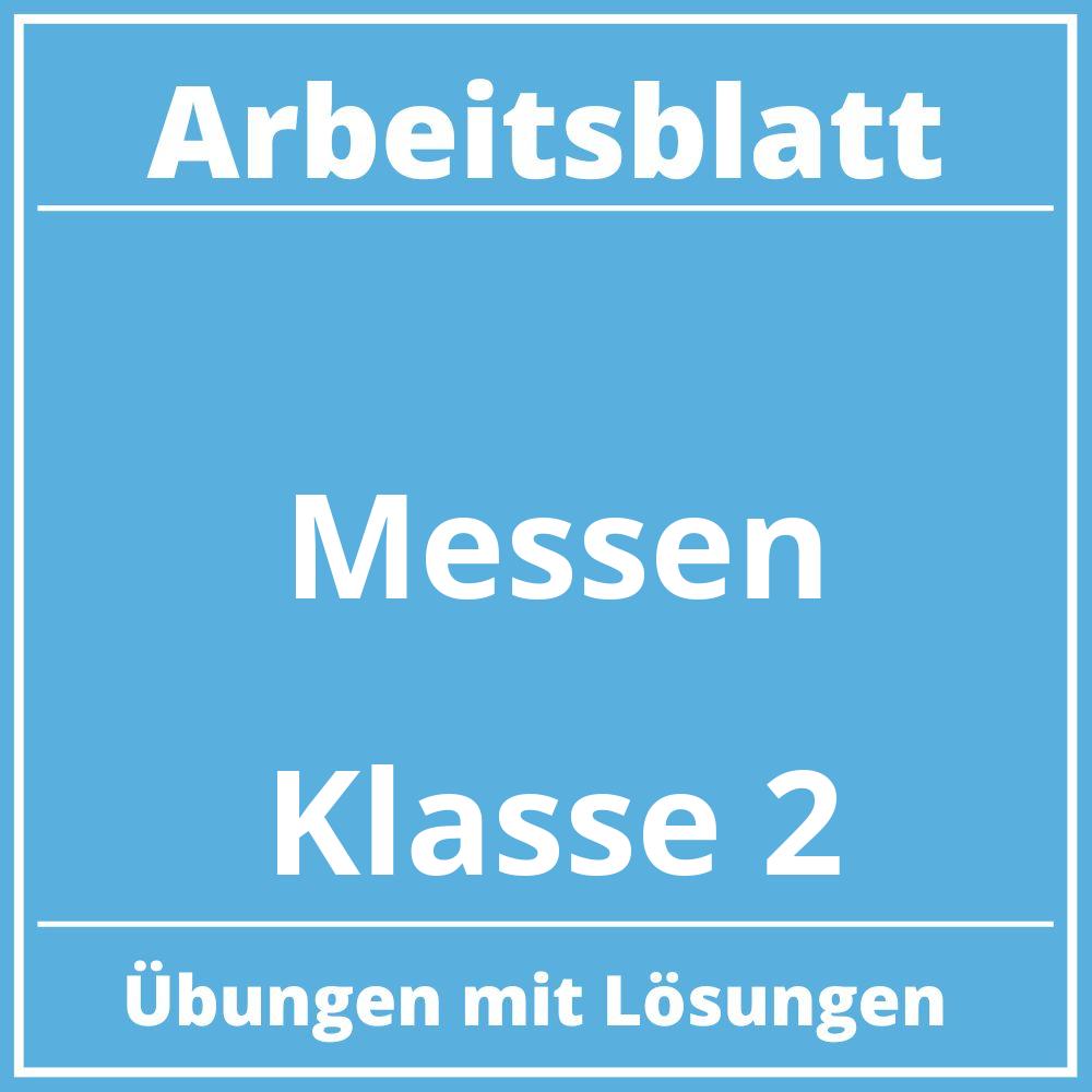 Arbeitsblatt Messen Klasse 2