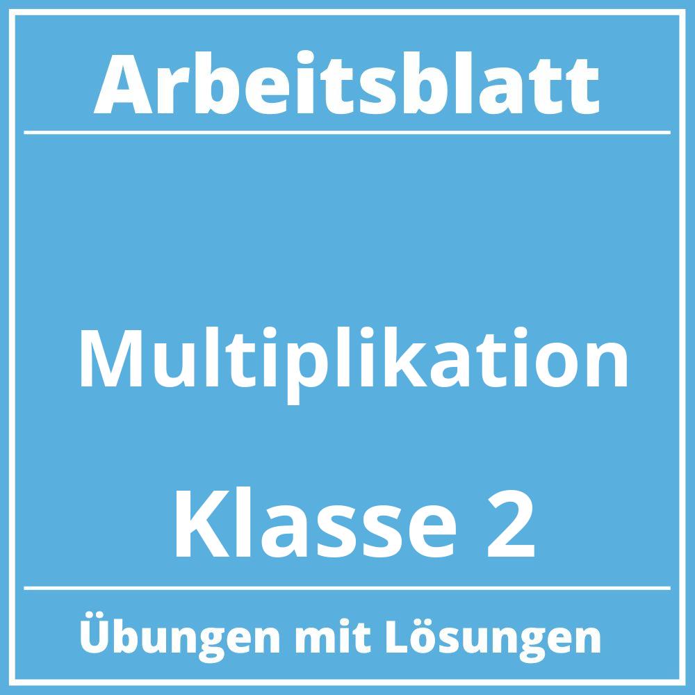 Arbeitsblatt Multiplikation Klasse 2