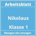 Arbeitsblatt Nikolaus Klasse 1