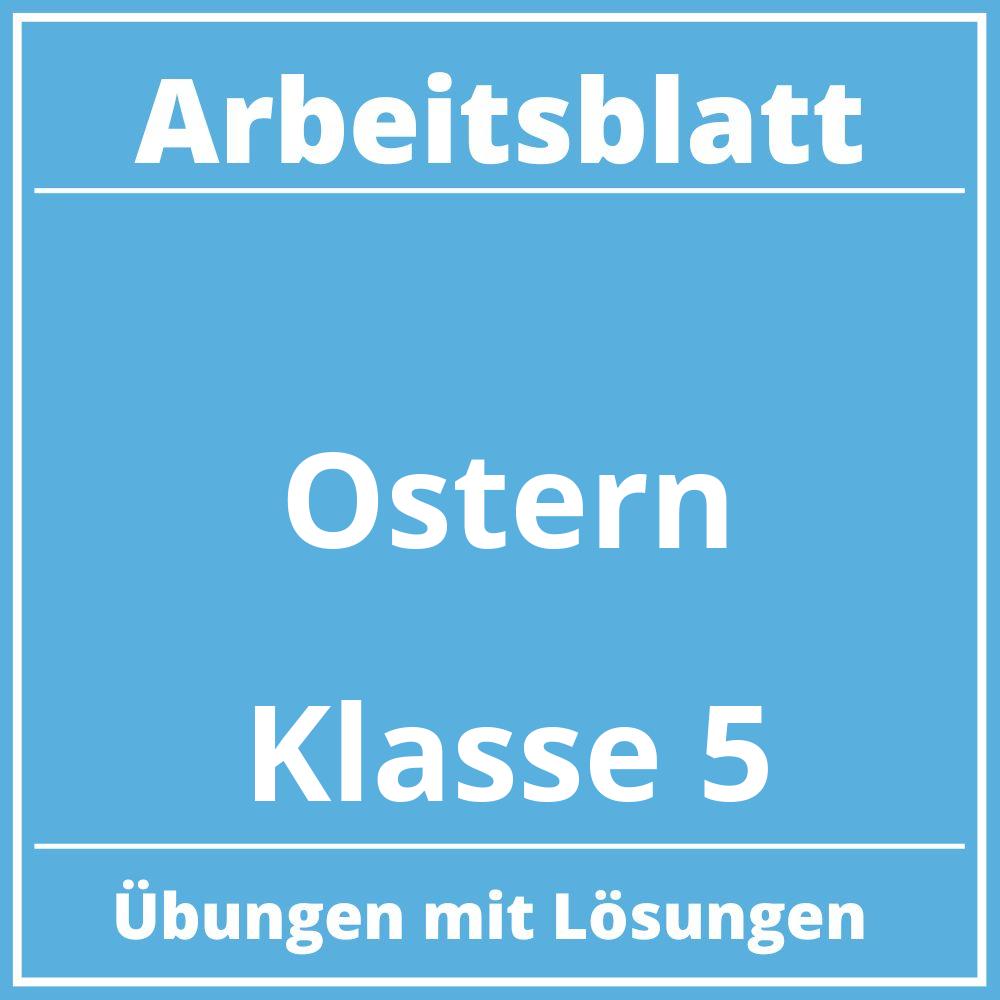 Arbeitsblatt Ostern Klasse 5