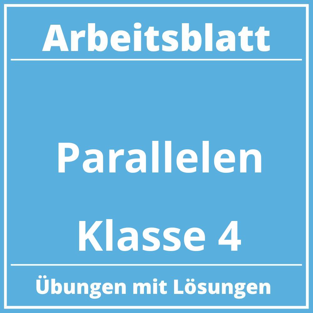 Arbeitsblatt Parallelen Klasse 4