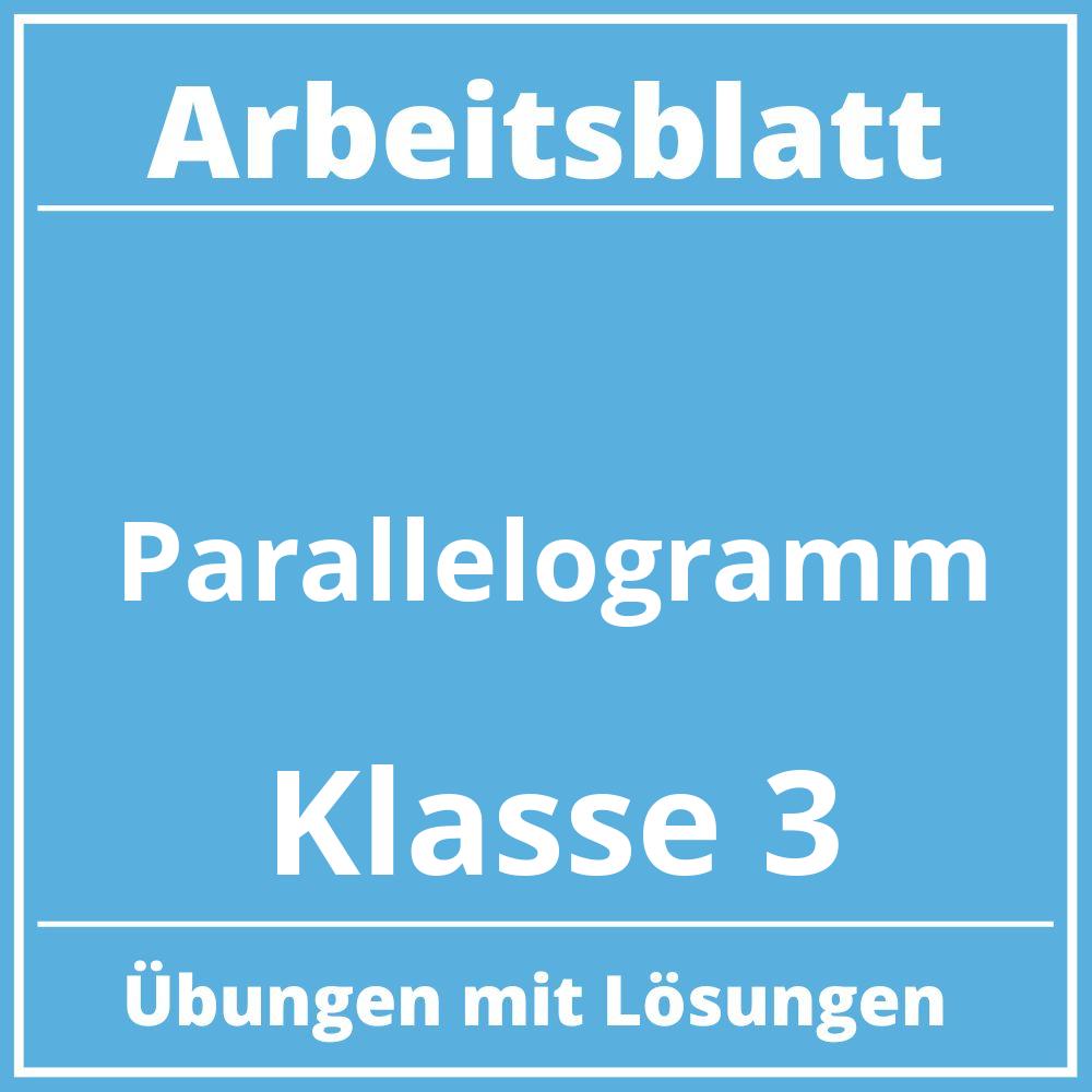 Arbeitsblatt Parallelogramm Klasse 3