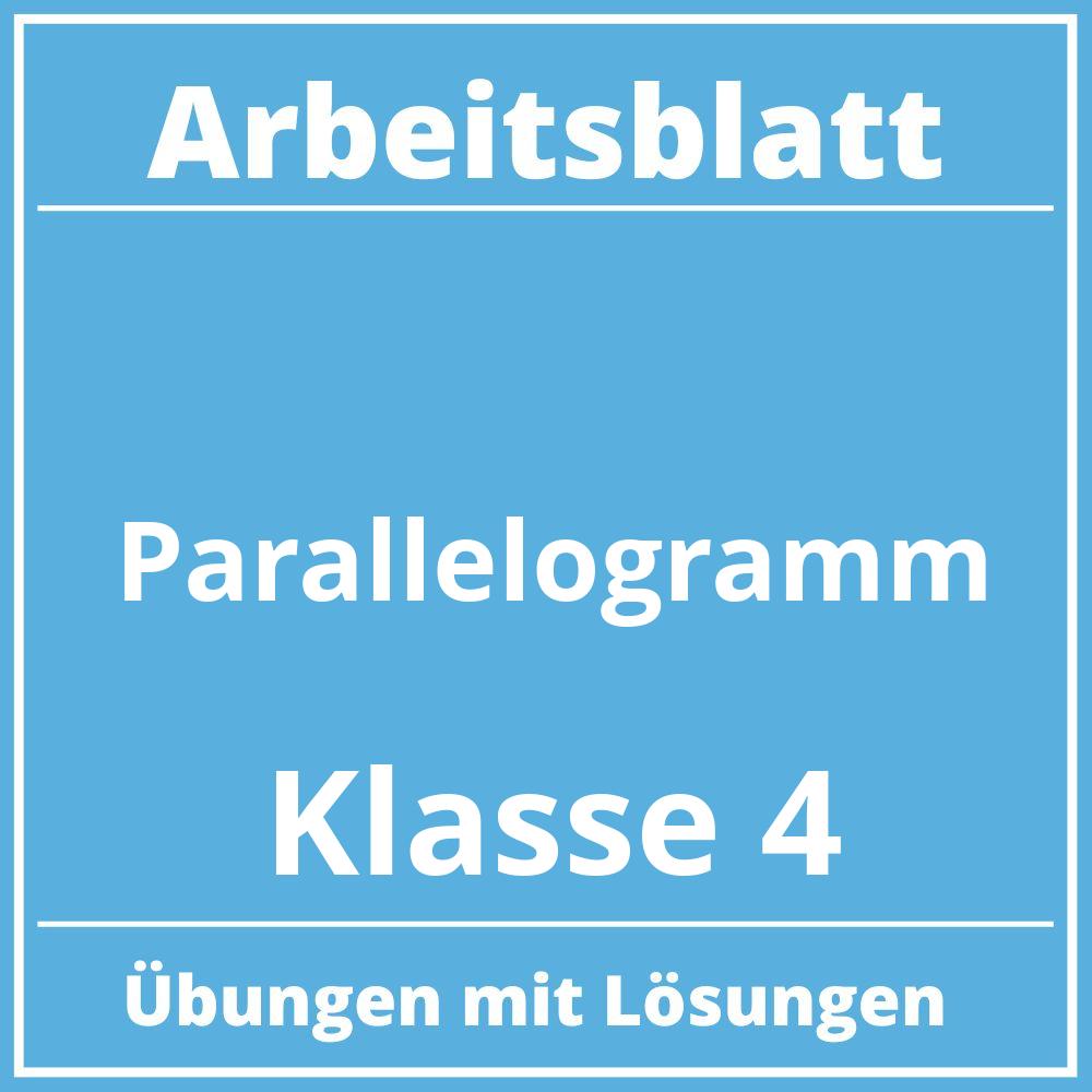 Arbeitsblatt Parallelogramm Klasse 4