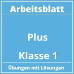 Arbeitsblatt Plus Klasse 1