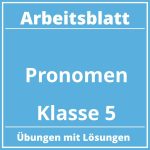 Arbeitsblatt Pronomen Klasse 5