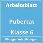 Arbeitsblatt Pubertät Klasse 6