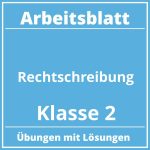 Arbeitsblatt Rechtschreibung Klasse 2