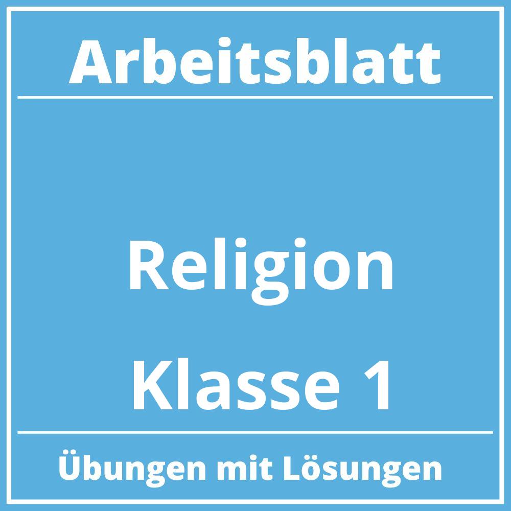 Arbeitsblatt Religion Klasse 1