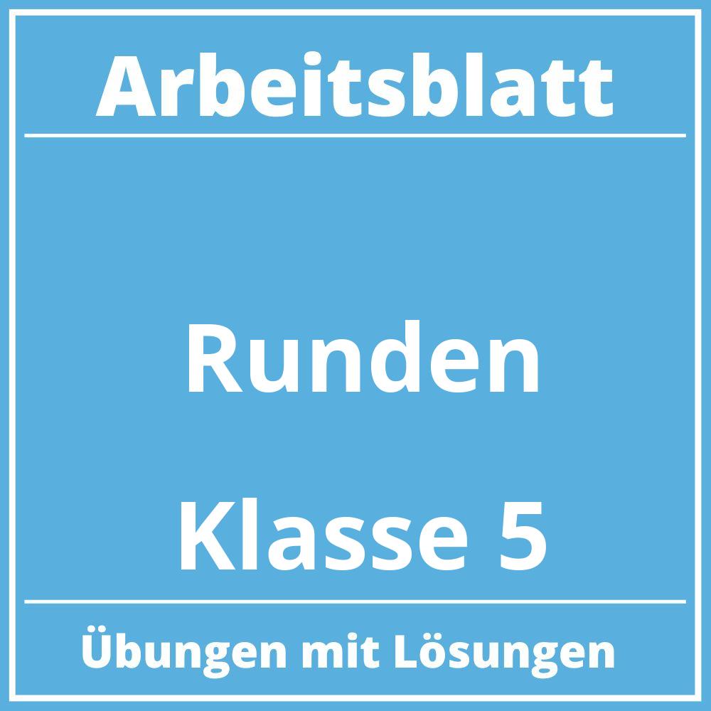 Arbeitsblatt Runden Klasse 5