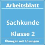 Arbeitsblatt Sachkunde Klasse 2