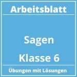 Sagen Arbeitsblatt Klasse 6