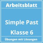 Arbeitsblatt Simple Past Klasse 6