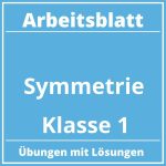 Arbeitsblatt Symmetrie Klasse 1