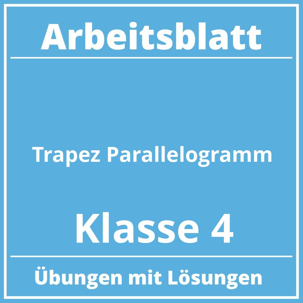 Arbeitsblatt Trapez Parallelogramm Klasse 4