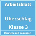 Arbeitsblatt Überschlag Klasse 3