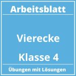 Vierecke Arbeitsblatt Klasse 4