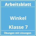 Winkel Arbeitsblatt Klasse 7