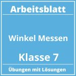 Winkel Messen Arbeitsblatt Klasse 7